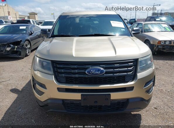 1FM5K8AR0HGD57978 2017 FORD UTILITY POLICE INTERCEPTOR Gold Widok zestawu wskaźników