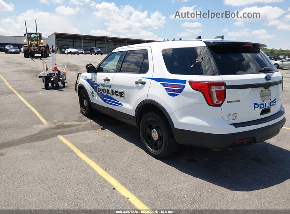 1FM5K8AR0JGC18472 2018 FORD POLICE INTERCEPTOR White უკანა მარცხენა