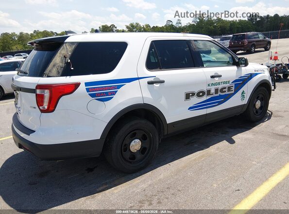 1FM5K8AR0JGC18472 2018 FORD POLICE INTERCEPTOR White უკანა მარჯვენა