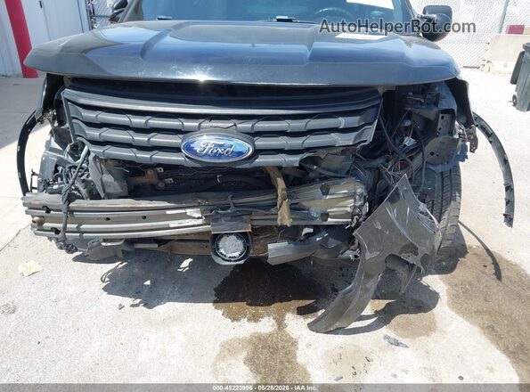 1FM5K8AR2GGD16055 2016 FORD UTILITY POLICE INTERCEPTOR Black Front view