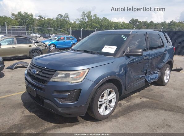 1FM5K8AR4GGC92597 2016 FORD UTILITY POLICE INTERCEPTOR Blue Przód lewy