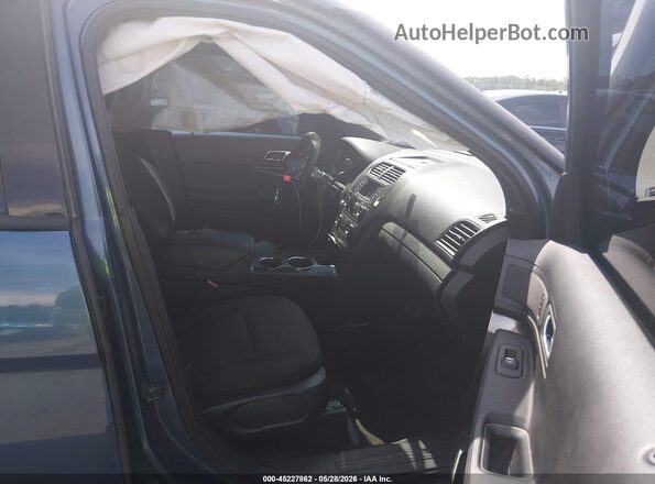 1FM5K8AR4GGC92597 2016 FORD UTILITY POLICE INTERCEPTOR Blue Widok wnętrza z przodu