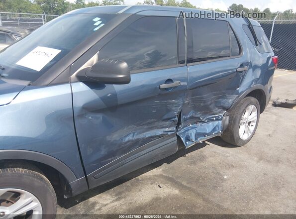 1FM5K8AR4GGC92597 2016 FORD UTILITY POLICE INTERCEPTOR Blue Widok z przodu