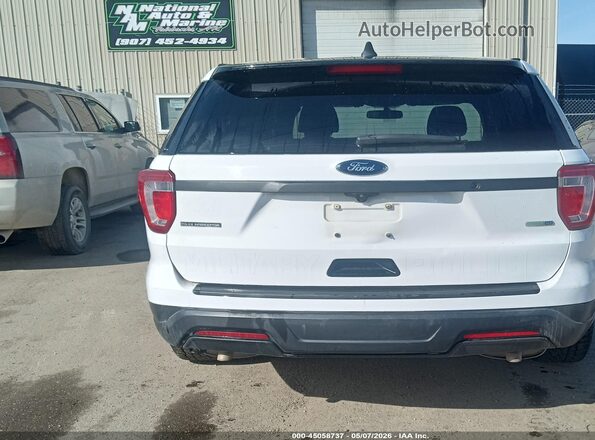 1FM5K8AR5JGC56652 2018 FORD POLICE INTERCEPTOR White უკანა მარცხენა