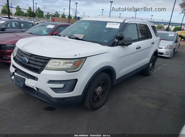 1FM5K8AR8GGD31353 2016 FORD UTILITY POLICE INTERCEPTOR Белый Передняя левая четверть
