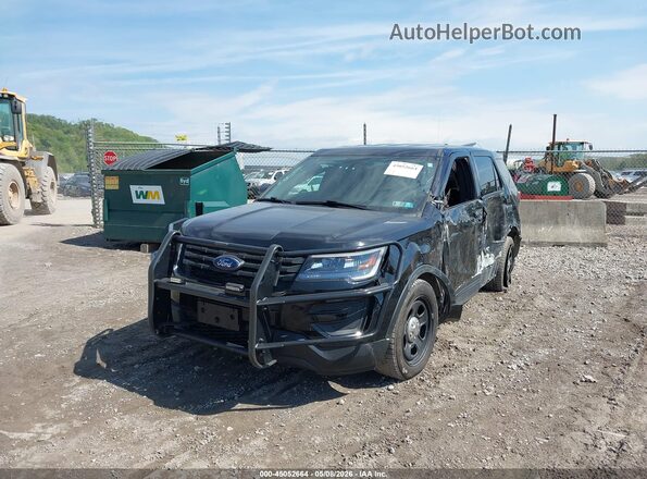 1FM5K8AR8JGA71494 2018 FORD POLICE INTERCEPTOR Black Vista tres cuartos delantera izquierda