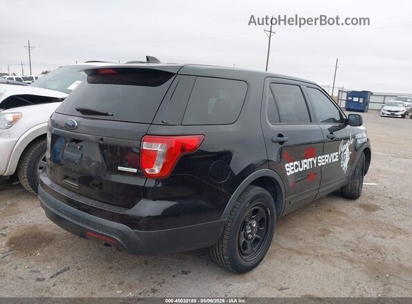 1FM5K8AT2HGA77443 2017 FORD UTILITY POLICE INTERCEPTOR Черный Задняя правая четверть