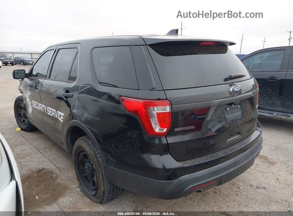 1FM5K8AT2HGA77443 2017 FORD UTILITY POLICE INTERCEPTOR Черный Задняя левая четверть