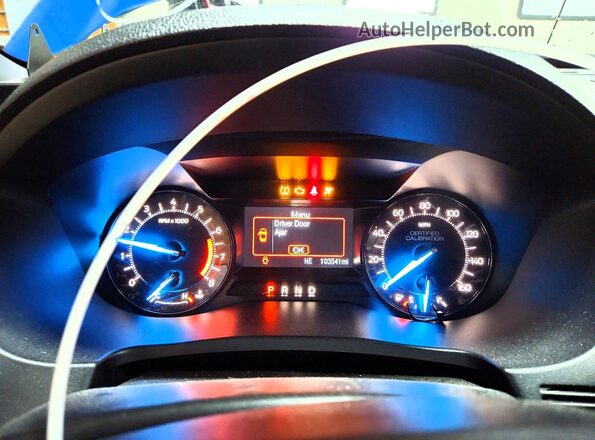 1FM5K8AT8JGB69100 2018 FORD EXPLORER Blue Instrument cluster view