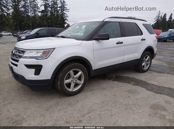 1FM5K8BH9JGC45224 2018 FORD EXPLORER Белый Передняя левая четверть