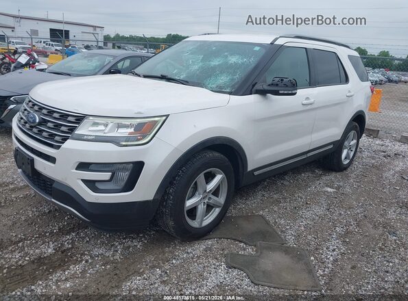 1FM5K8D80HGD18536 2017 FORD EXPLORER White წინა მარცხენა ხედი სამი მეოთხედიდან