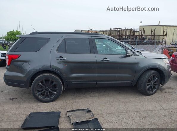 1FM5K8D81JGC68445 2018 FORD EXPLORER Gray Vista interior trasera