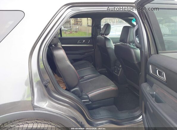 1FM5K8D81JGC68445 2018 FORD EXPLORER Gray Vista de la etiqueta del VIN