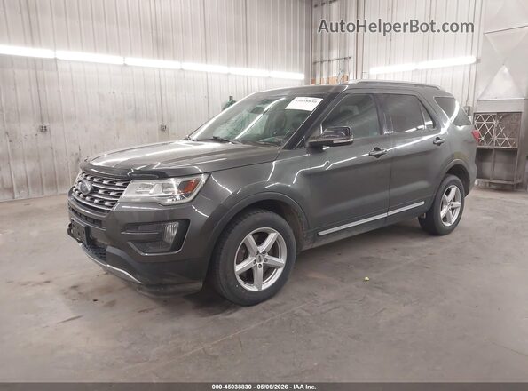 1FM5K8D82GGA56422 2016 FORD FORD EXPLORER Gray Առջևի ձախ երեք քառորդ տեսարան