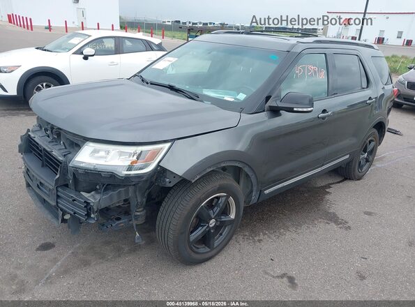 1FM5K8D82GGD35501 2016 FORD EXPLORER Gray Առջևի ձախ երեք քառորդ տեսարան