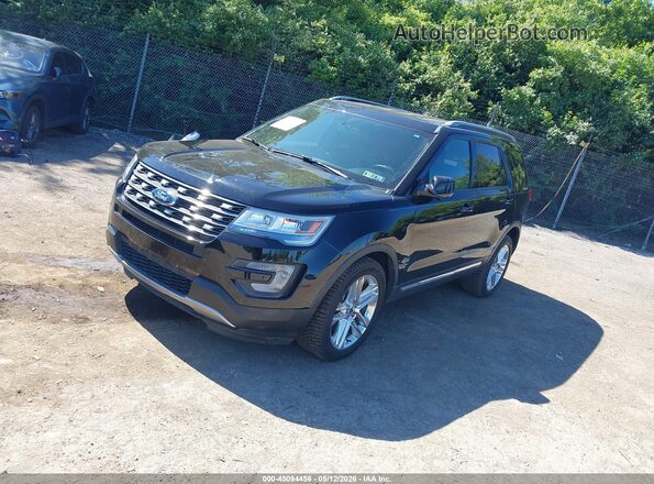 1FM5K8D82HGD76468 2017 FORD FORD EXPLORER Black Առջևի ձախ երեք քառորդ տեսարան