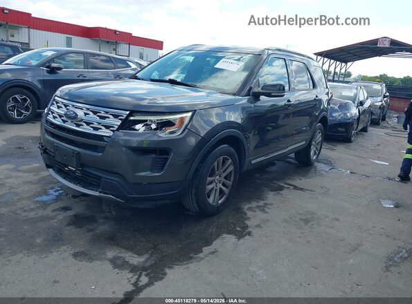 1FM5K8D82JGC51234 2018 FORD EXPLORER Gray Front left
