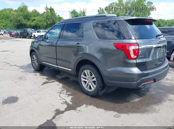 1FM5K8D82JGC51234 2018 FORD EXPLORER Gray Rear left