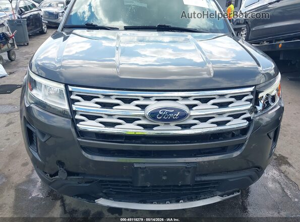 1FM5K8D82JGC51234 2018 FORD EXPLORER Gray Front view