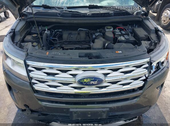 1FM5K8D82JGC51234 2018 FORD EXPLORER Gray Rear view