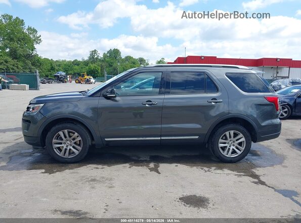1FM5K8D82JGC51234 2018 FORD EXPLORER Gray 360 interior view