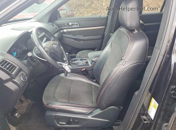 1FM5K8D82KGA07178 2019 FORD FORD EXPLORER Черный Вид салона спереди