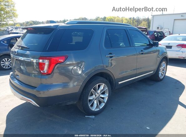 1FM5K8D84GGC52667 2016 FORD FORD EXPLORER Gray Trasero derecho