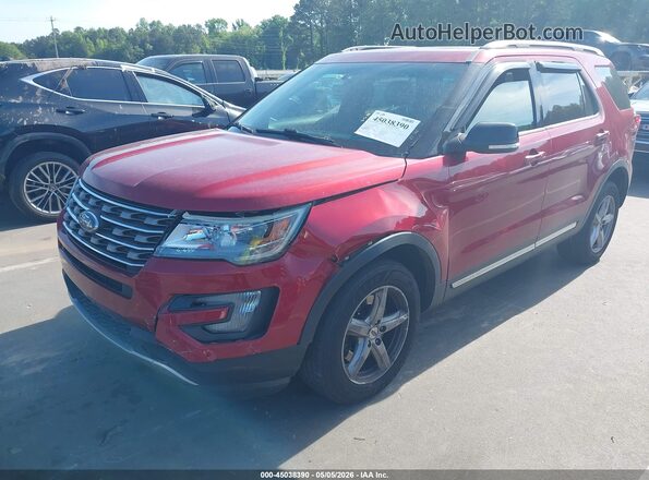 1FM5K8D84GGD20272 2016 FORD FORD EXPLORER Red Vista tres cuartos delantera izquierda