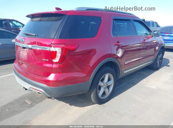 1FM5K8D84GGD20272 2016 FORD FORD EXPLORER Red Trasero derecho