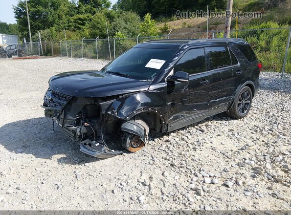 1FM5K8D84KGA38948 2019 FORD EXPLORER Черный Передняя левая четверть