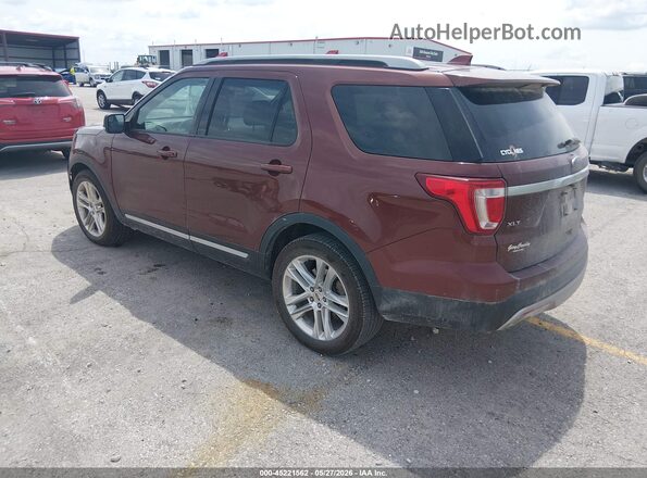 1FM5K8D85GGC12467 2016 FORD EXPLORER Burgundy Tył lewy