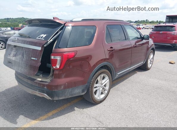 1FM5K8D85GGC12467 2016 FORD EXPLORER Burgundy Tył prawy
