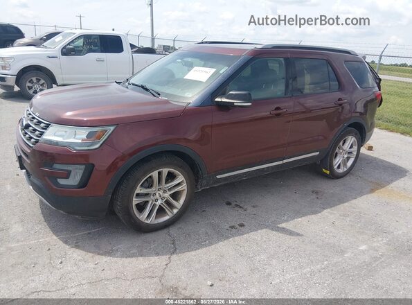 1FM5K8D85GGC12467 2016 FORD EXPLORER Burgundy Przód lewy