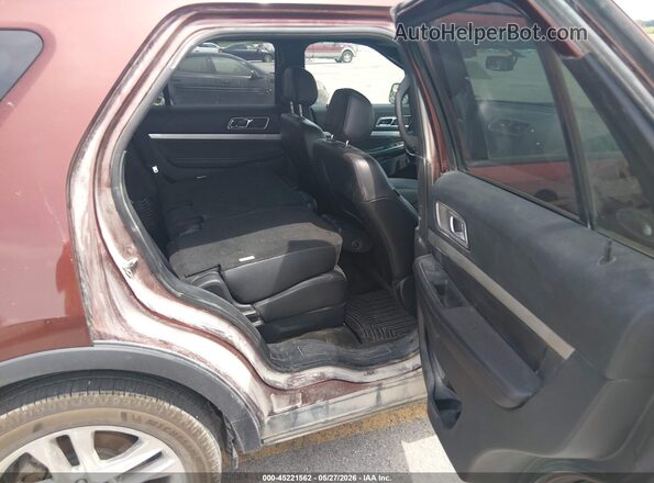 1FM5K8D85GGC12467 2016 FORD EXPLORER Burgundy Widok naklejki z numerem VIN