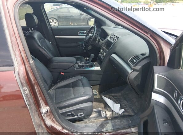 1FM5K8D85GGC12467 2016 FORD EXPLORER Burgundy Widok wnętrza z przodu