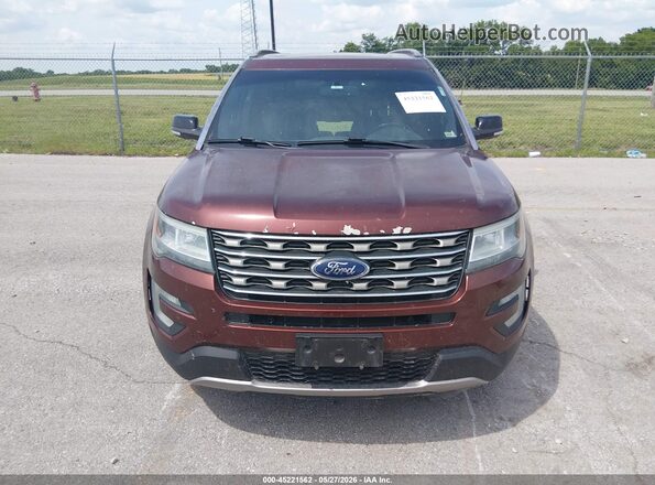 1FM5K8D85GGC12467 2016 FORD EXPLORER Burgundy Widok zestawu wskaźników