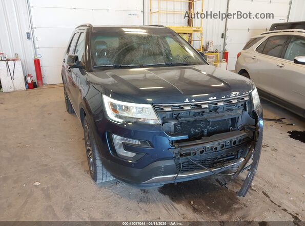 1FM5K8D85HGA86337 2017 FORD FORD EXPLORER Blue Вид спереду