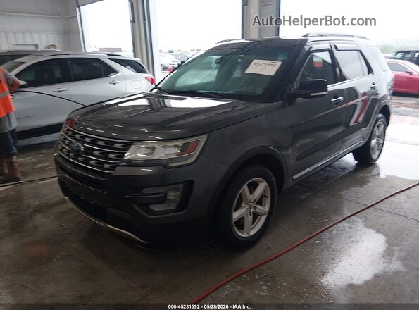 1FM5K8D87HGA69023 2017 FORD EXPLORER Gray წინა მარცხენა ხედი სამი მეოთხედიდან