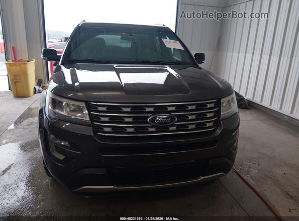 1FM5K8D87HGA69023 2017 FORD EXPLORER Gray ხელსაწყოთა პანელის ხედი