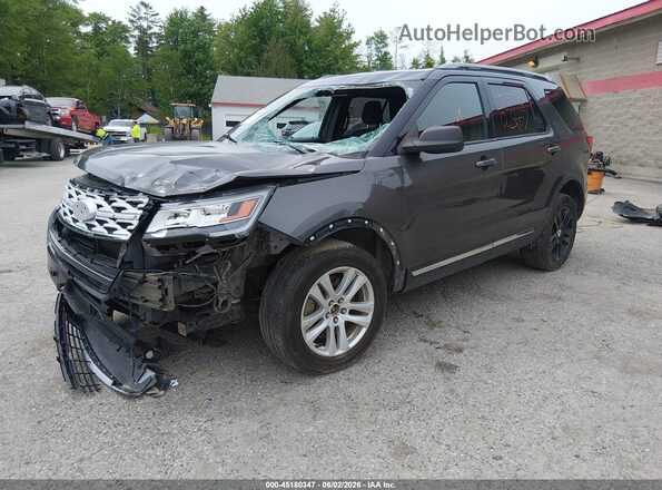 1FM5K8D87KGA03076 2019 FORD EXPLORER Gray Передня ліва чверть