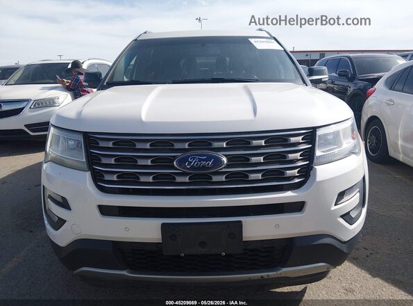 1FM5K8D88GGA54612 2016 FORD EXPLORER White Widok zestawu wskaźników