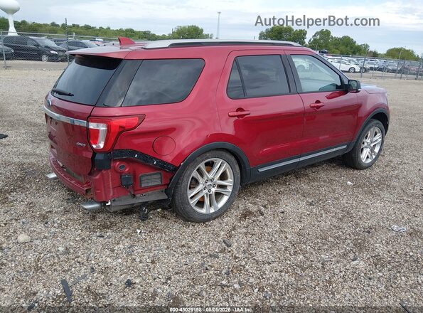 1FM5K8D88HGA02186 2017 FORD FORD EXPLORER Red Rear right