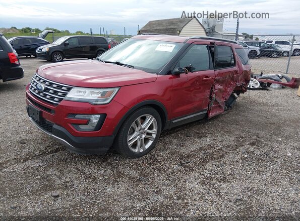 1FM5K8D88HGA02186 2017 FORD FORD EXPLORER Red Front left