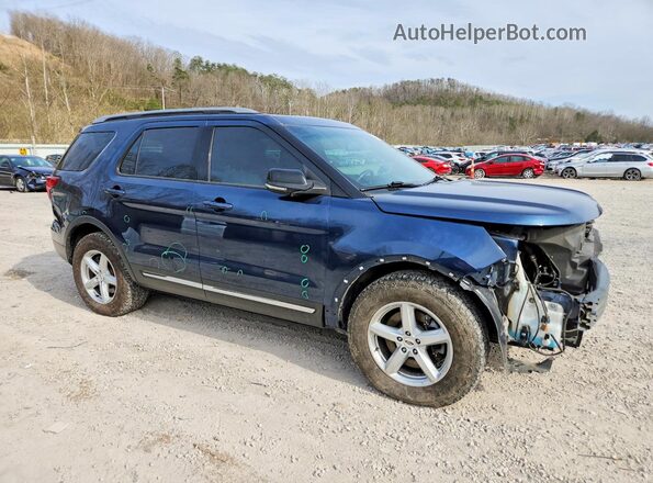 1FM5K8D88HGA25659 2017 FORD EXPLORER Blue Przód prawy