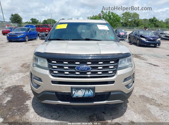 1FM5K8D89HGA52059 2017 FORD EXPLORER Beige ხელსაწყოთა პანელის ხედი