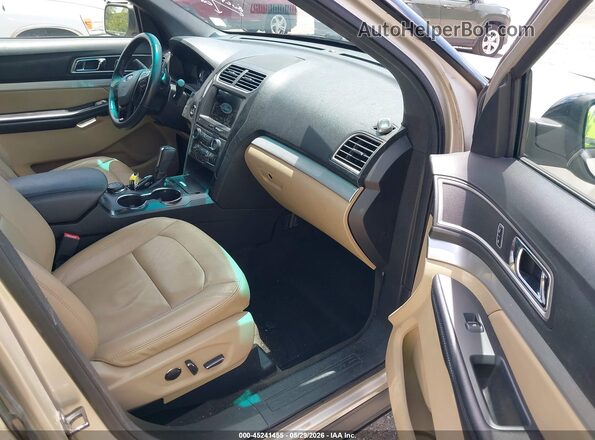 1FM5K8D89HGA52059 2017 FORD EXPLORER Beige წინა სალონის ხედი
