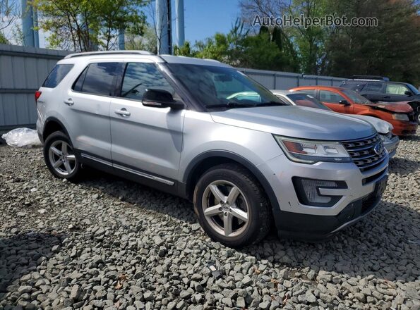 1FM5K8D89HGA96546 2017 FORD EXPLORER Серебряный Передняя правая четверть
