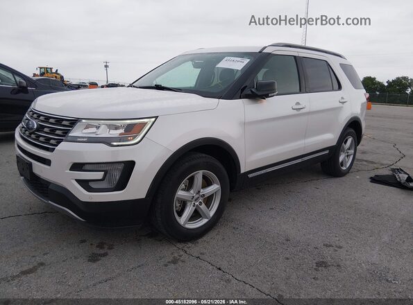 1FM5K8D8XHGD54380 2017 FORD EXPLORER White Առջևի ձախ երեք քառորդ տեսարան