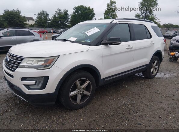 1FM5K8DH2HGA31151 2017 FORD EXPLORER White წინა მარცხენა ხედი სამი მეოთხედიდან