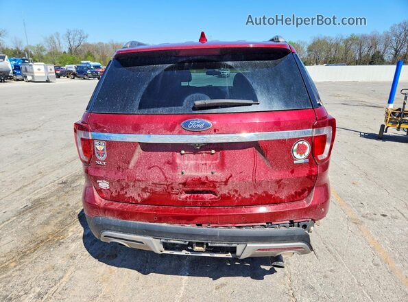 1FM5K8DH2HGC54774 2017 FORD FORD EXPLORER Red Widok z tyłu